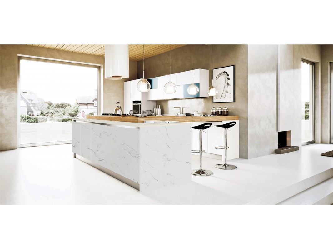 トップス LEWIN / WHITE gadidanoniem Wholesale Organic White Quartz Slabs